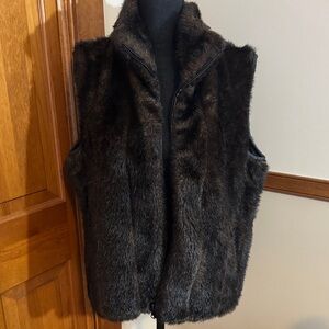 Faux Fur Brown Vest